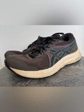 ASICS Gel Contend Grey Blue Purple Sneakers Tennis Shoes 9